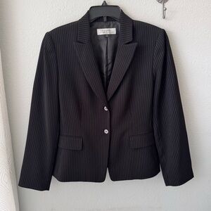 Tahari Black Pinstripe Women's Blazer
